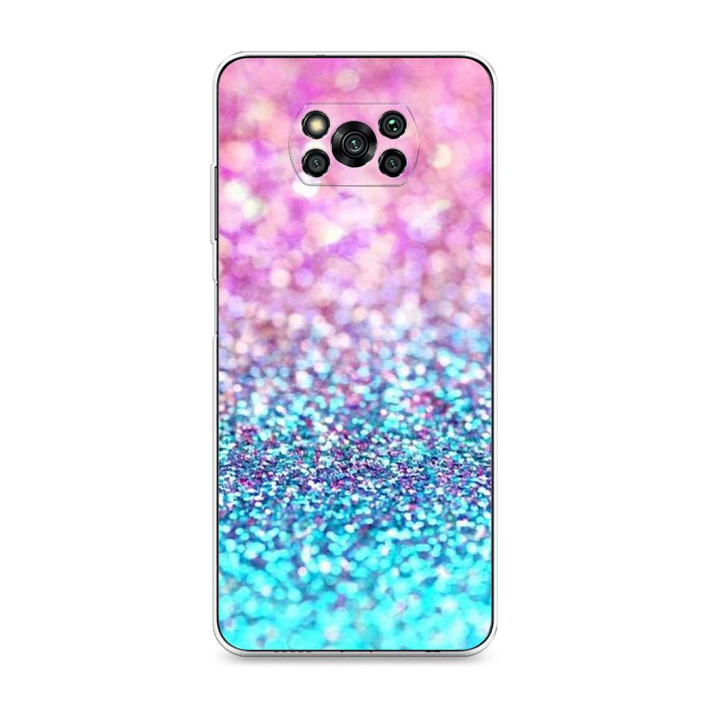 

Силиконовый чехол "Розово-голубые глиттеры рисунок" на Xiaomi Poco X3 Pro