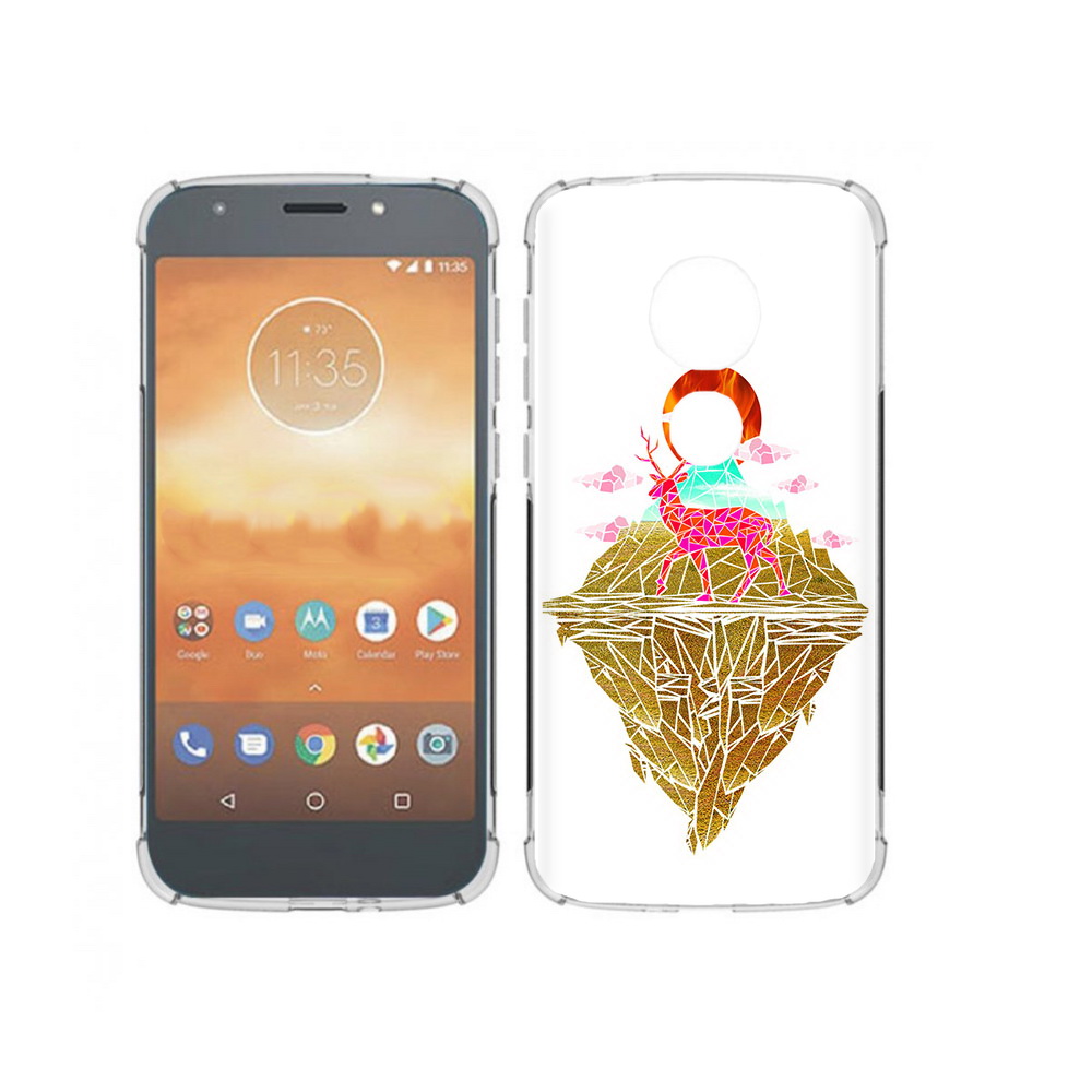 

Чехол MyPads Tocco для Motorola Moto E5 Play розовый олень абстракция (PT227065.372.586), Прозрачный, Tocco