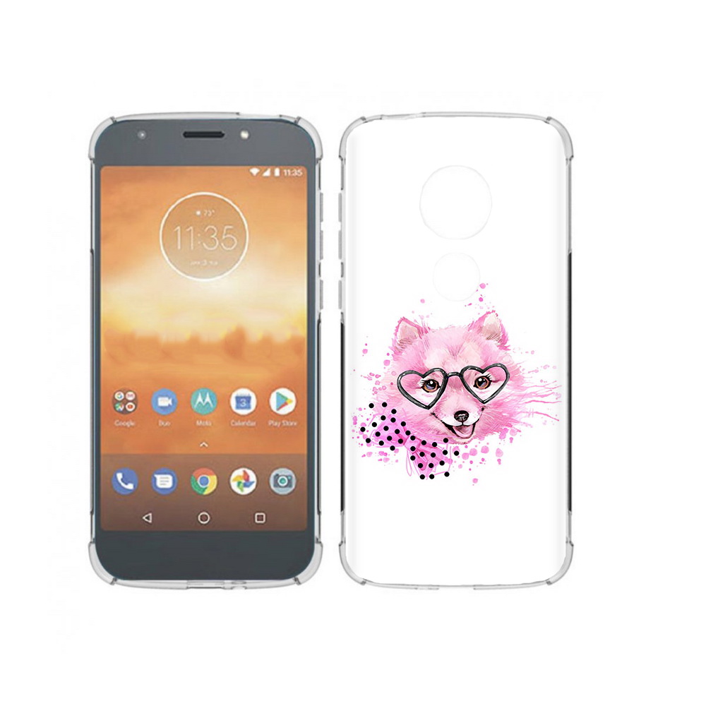 

Чехол MyPads Tocco для Motorola Moto E5 Play розовый волченок (PT227065.372.585), Прозрачный, Tocco