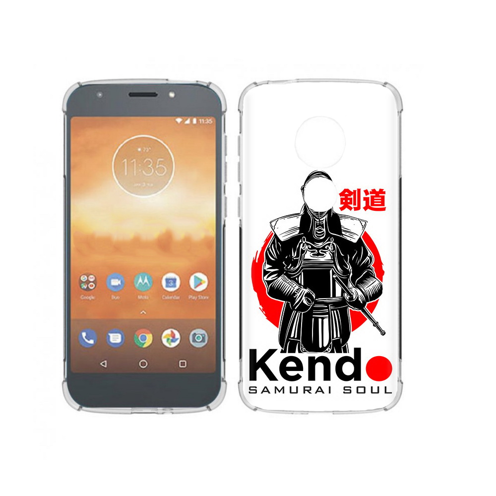 

Чехол MyPads Tocco для Motorola Moto E5 Play рисованый самурай (PT227065.372.581), Прозрачный, Tocco