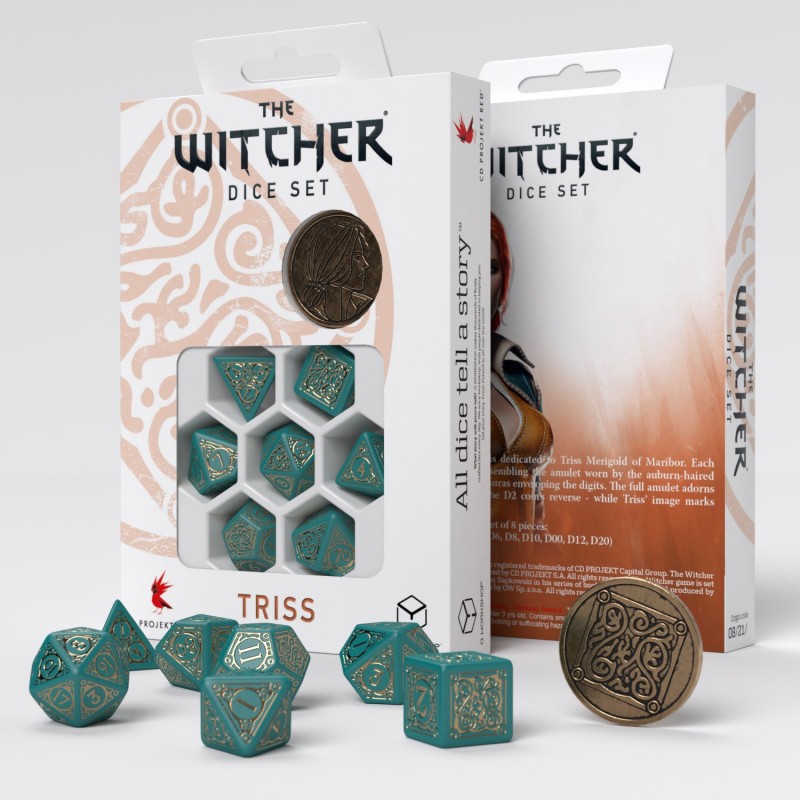Набор кубиков для игр Q-Workshop The Witcher Dice Set Triss – The Beautiful Healer, 7 шт. кулон медальон starfriend ведьмак witcher 3 wild hunt со светом металл 4 5 см на цепочке