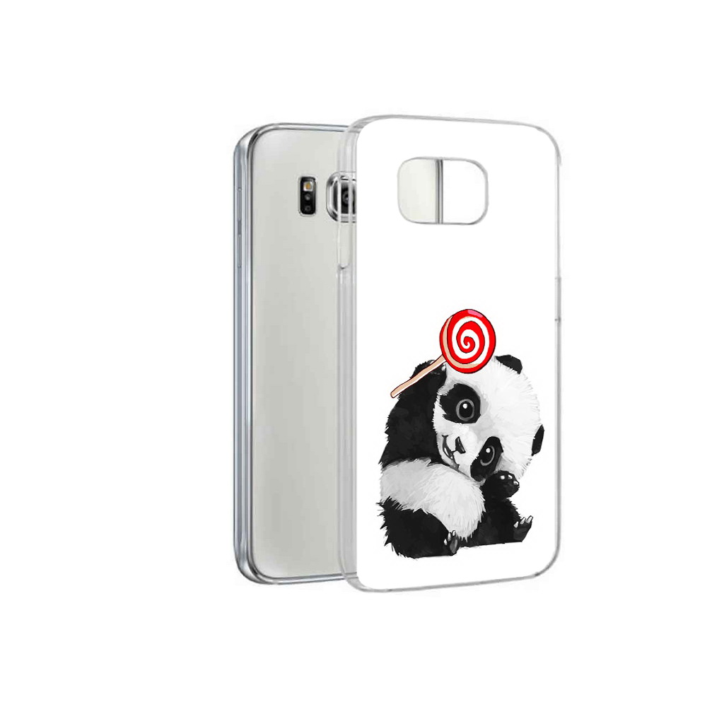 

Чехол MyPads Tocco для Samsung Galaxy S6 панда с леденцом (PT12300.506.534), Прозрачный, Tocco