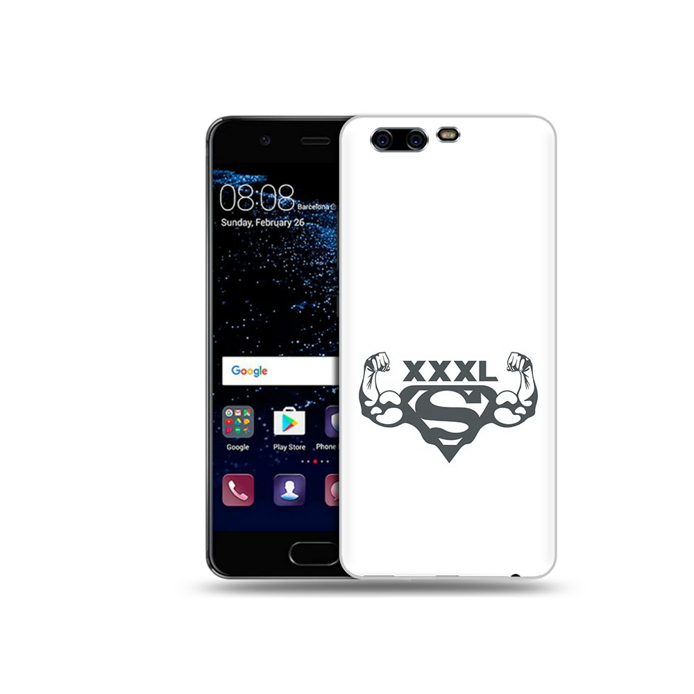 

Чехол MyPads Tocco для Huawei P10 Plus бодибилдинг супермен (PT60941.40.237), Прозрачный, Tocco