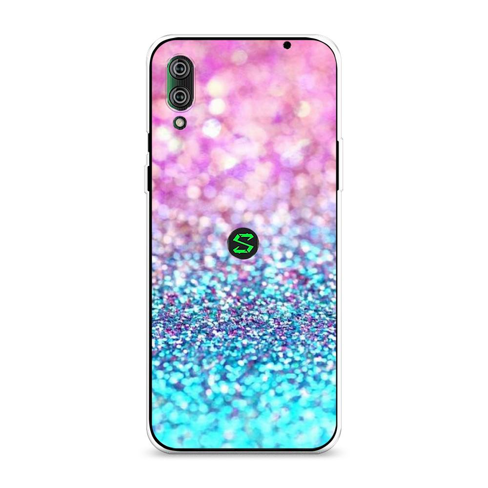

Силиконовый чехол "Розово-голубые глиттеры рисунок" на Xiaomi Black Shark 2 Pro