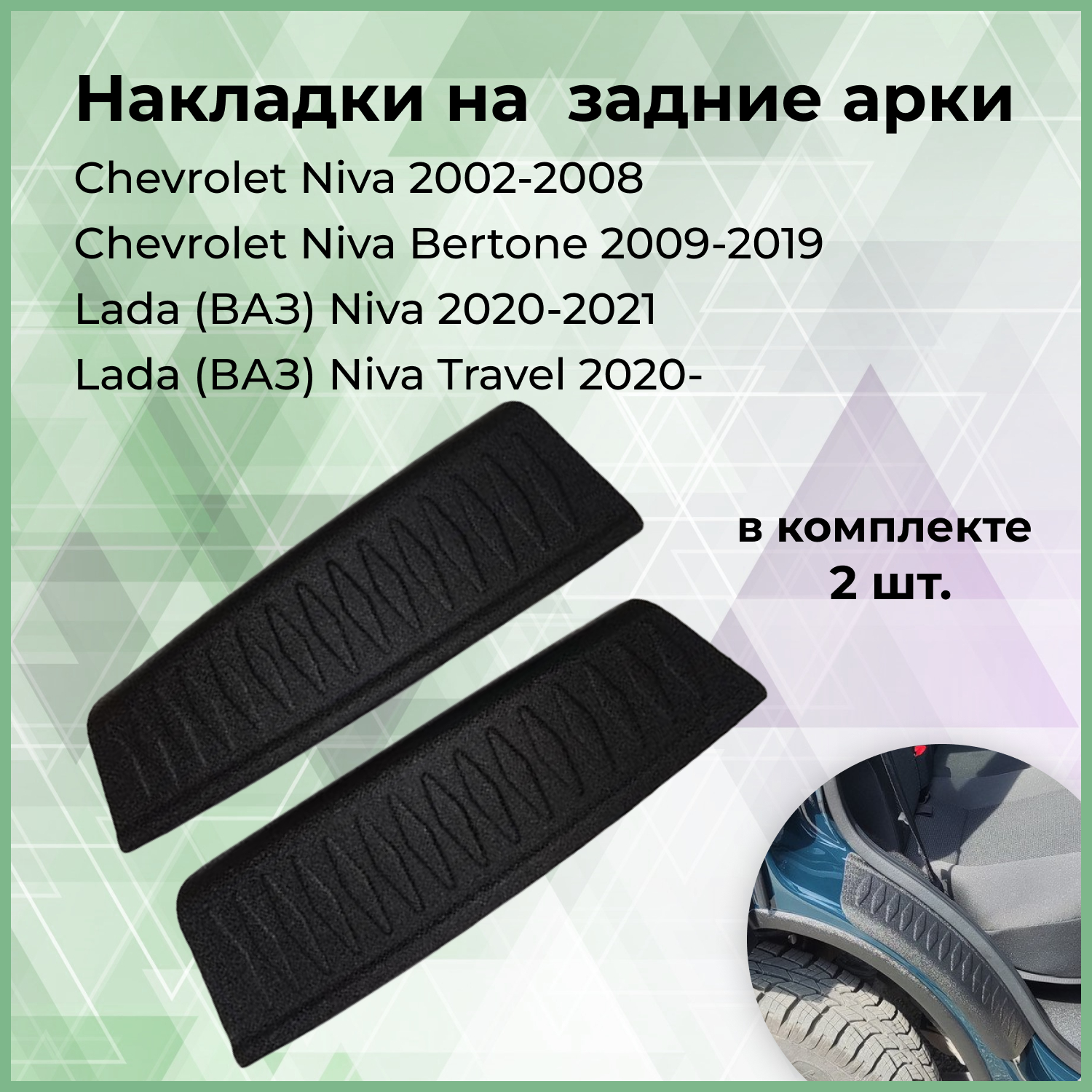 

Накладки на внутренние части задних арок Forma'T для Chevrolet Niva 2002-2008