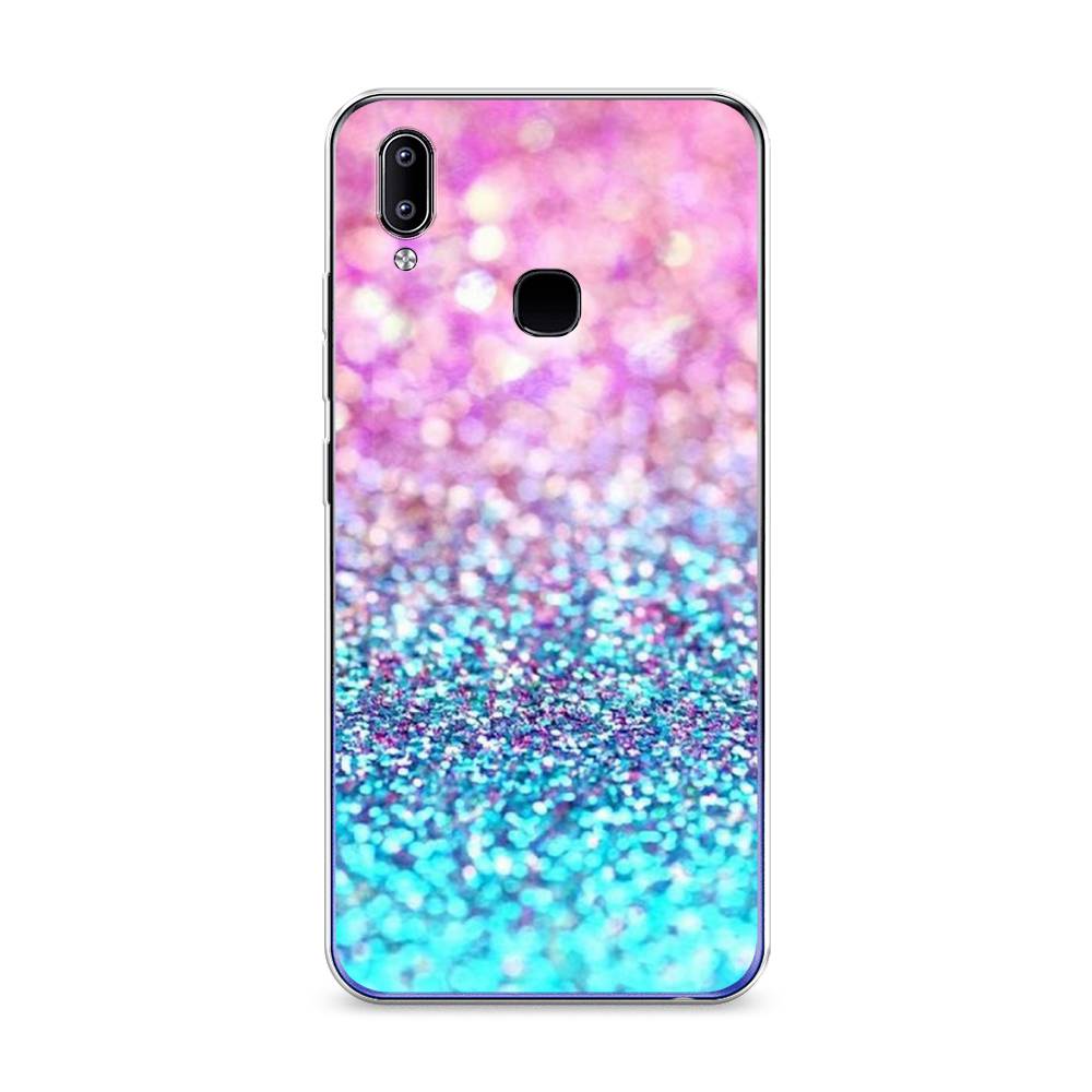 

Силиконовый чехол "Розово-голубые глиттеры рисунок" на Vivo Y93 Lite