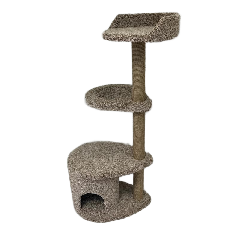 Комплекс для кошек Моя котя Капелька любви, ковролин, ДСП, джут, высота 1 м бежевый