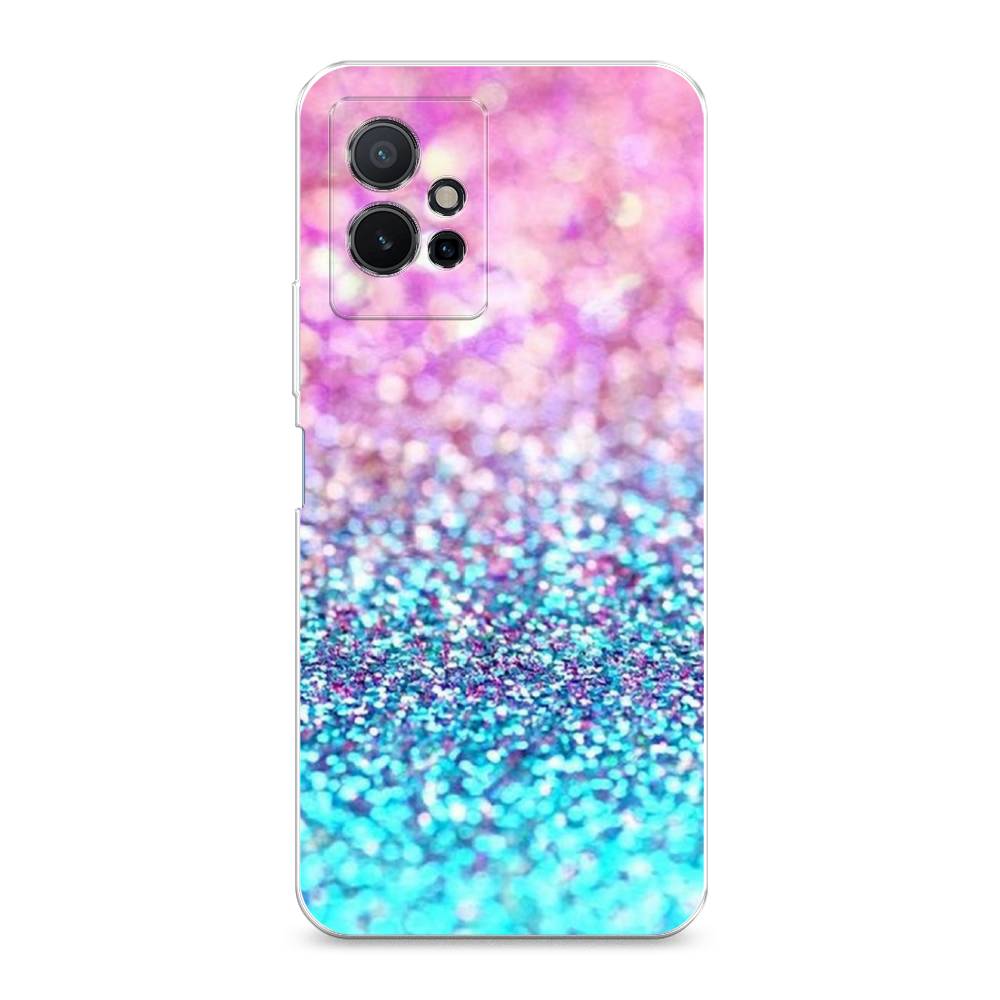 

Силиконовый чехол "Розово-голубые глиттеры рисунок" на Vivo Y75 5G