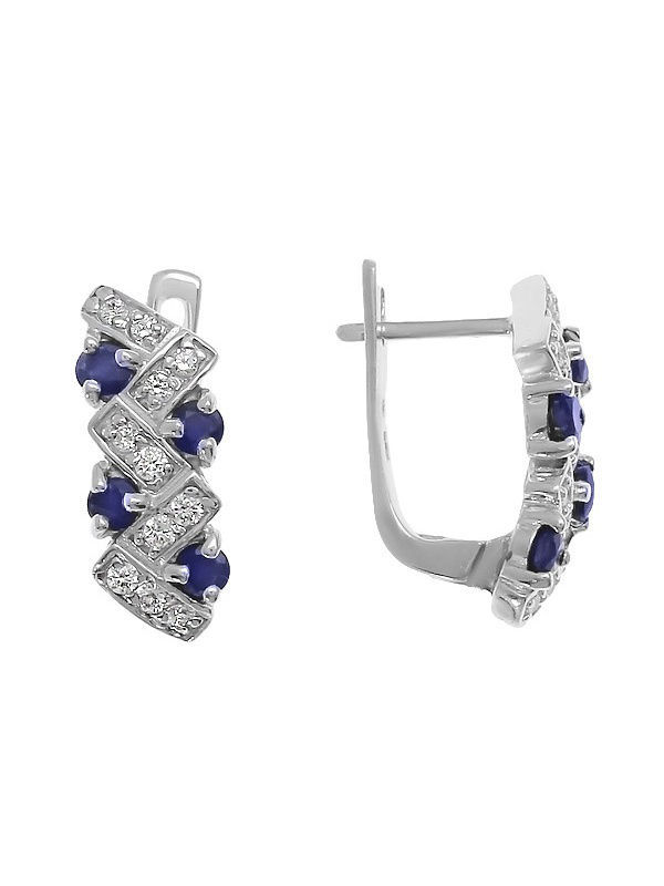 

Серьги из серебра с сапфиром Balex Jewellery 2405933792, 2405933792