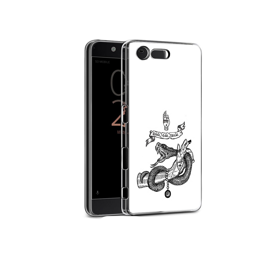 

Чехол MyPads Tocco для Sony Xperia X Compact змея на руке рисунок (PT50548.245.366), Прозрачный, Tocco
