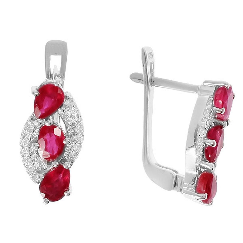 

Серьги из серебра с рубином Balex Jewellery 2410931373, 2410931373