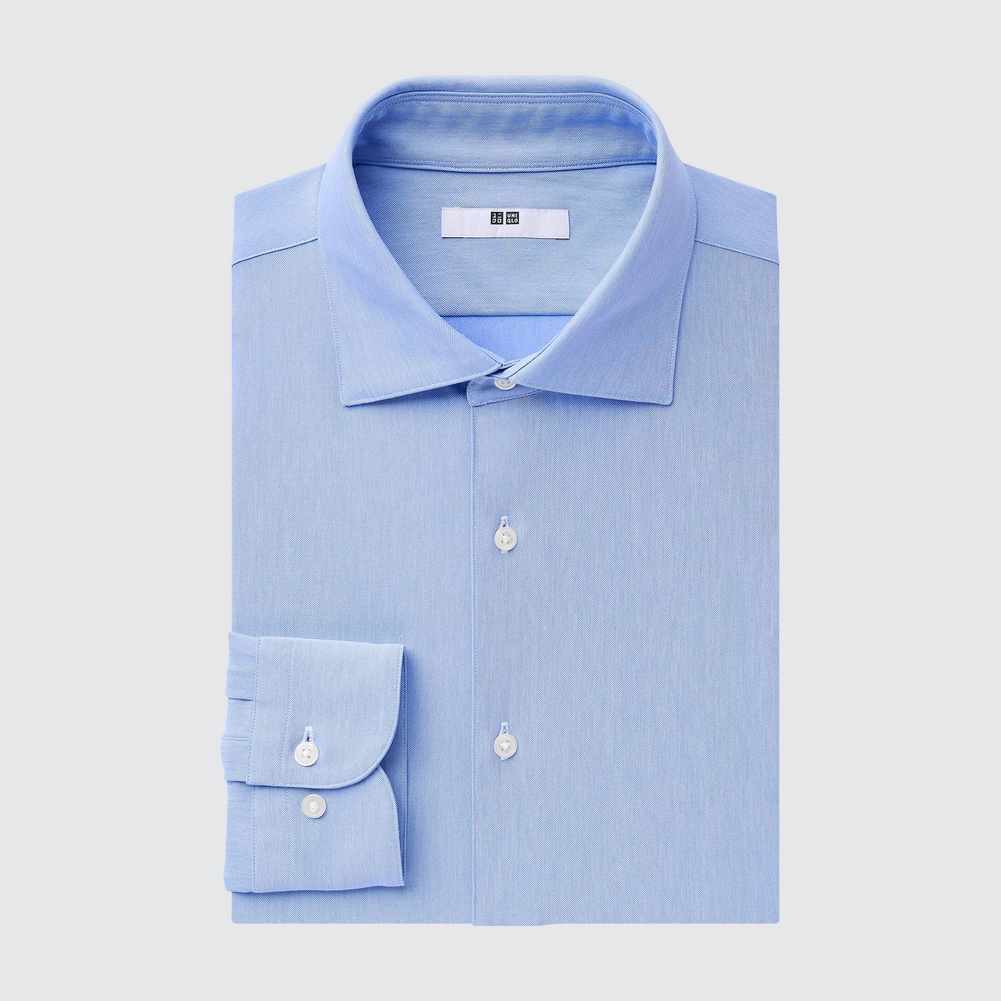 Рубашка мужская UNIQLO 452582COL64 синяя M (доставка из-за рубежа)