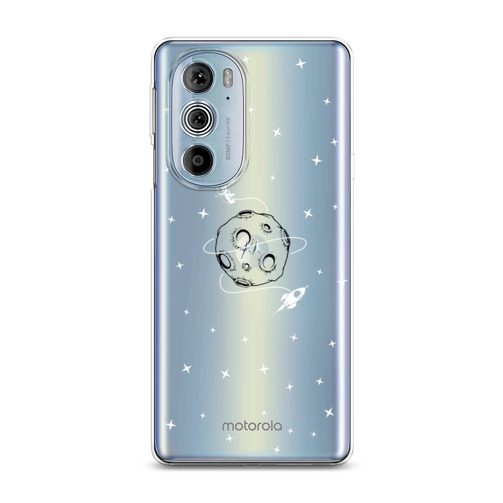 

Чехол на Motorola Edge 30 Pro "Полет вокруг луны", Белый;серый;черный, 243350-2