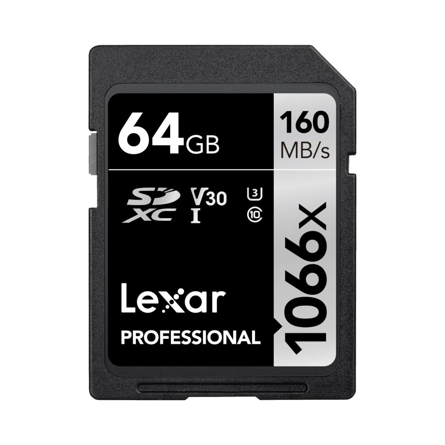 Карта памяти LEXAR Professional 1066x SDXC UHS-1 U3 V30 64 ГБ