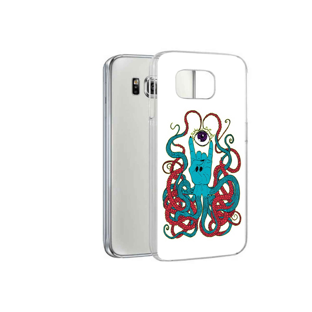 

Чехол MyPads Tocco для Samsung Galaxy S6 осьминог-рука абстракция (PT12300.506.530), Прозрачный, Tocco
