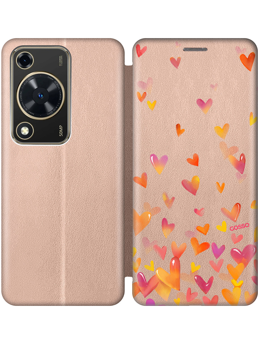 

Чехол-книжка на Huawei nova Y72 с принтом "Летающие сердечки" золотой, Золотистый;прозрачный;желтый;красный;черный, 785977891