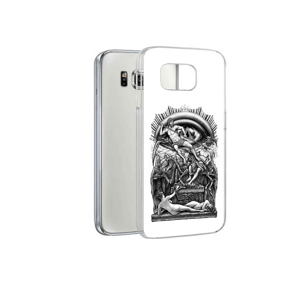 

Чехол MyPads Tocco для Samsung Galaxy S6 оракул черно белый (PT12300.506.528), Прозрачный, Tocco