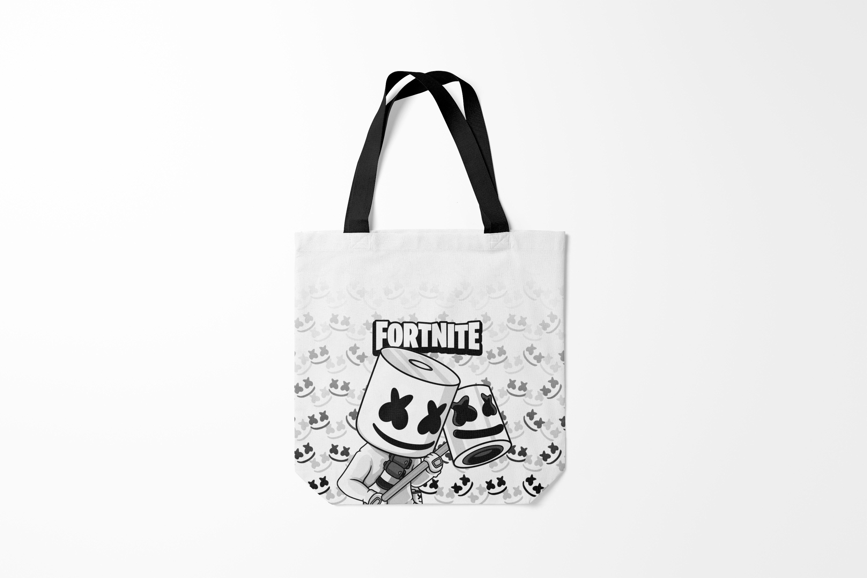 

Сумка шoппер унисекс Burnettie Fortnite Marshmello, черный; белый, Fortnite Marshmello