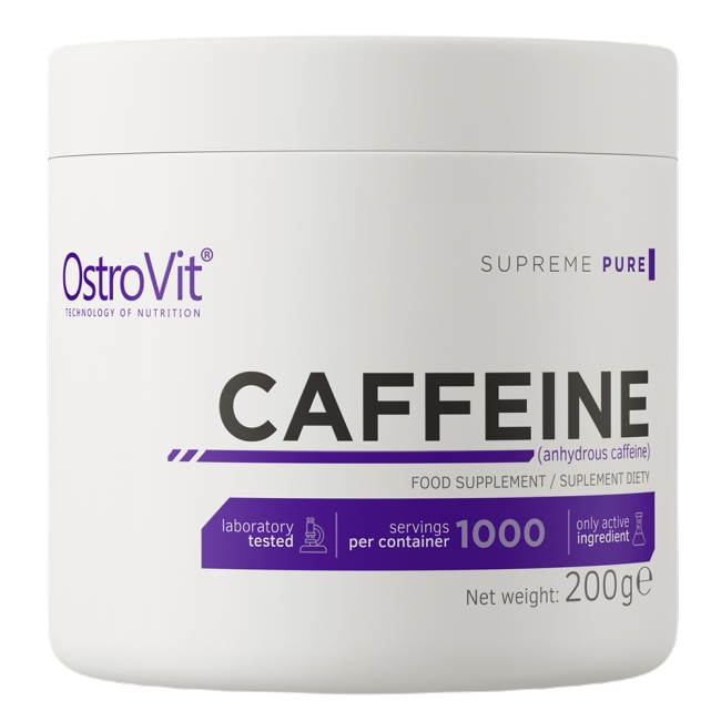 Предтренировочный комплекс Ostrovit, Caffeine 200 g supreme без вкуса