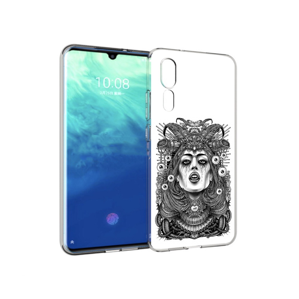 Чехол MyPads Tocco для ZTE Axon 10 Pro портрет девушки черно белый (PT134302.444.551)