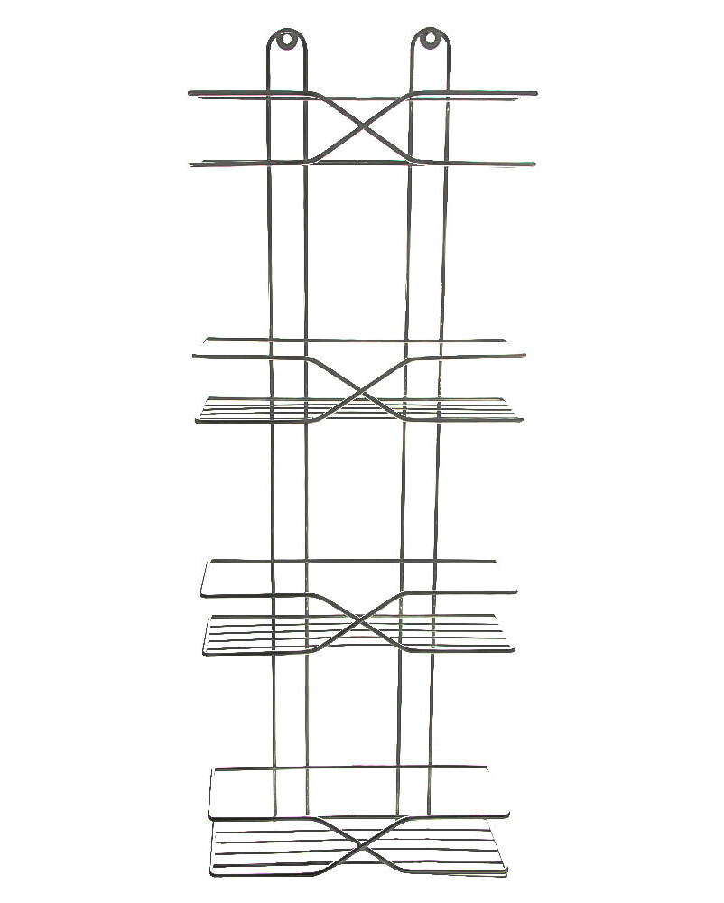 фото Полка для ванной комнаты прямоугольная "х" образная, хром зеркало ппх-4 sbx