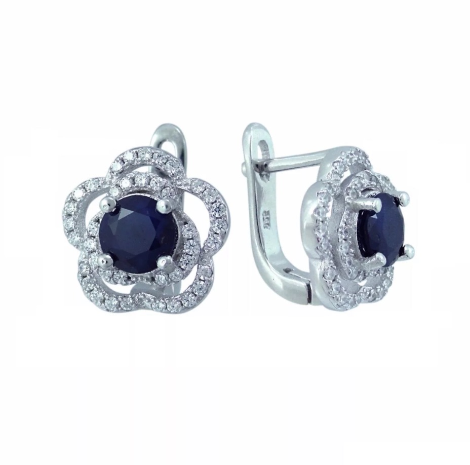 

Серьги из серебра с сапфиром Balex Jewellery 2405937358, 2405937358