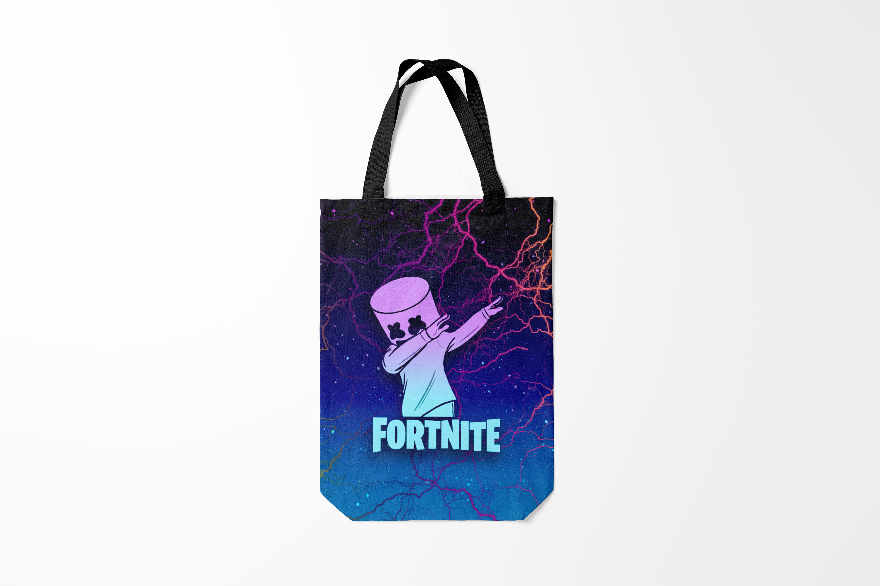 

Сумка шoппер унисекс Burnettie Fortnite MARSHMELLO, черный; белый, Fortnite MARSHMELLO