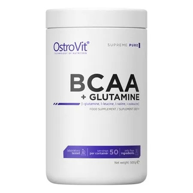 Пищевая добавка Ostrovit Ostrovit, BCAA+GLUTAMINE, 500г (Натуральный без вкуса)