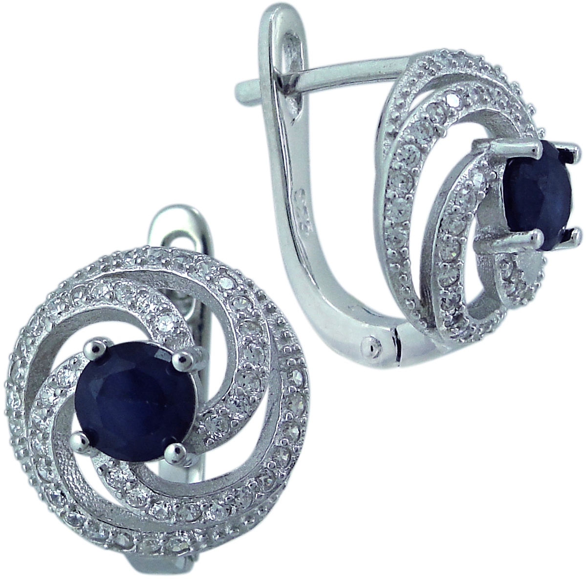 

Серьги из серебра с сапфиром Balex Jewellery 2405937513, 2405937513