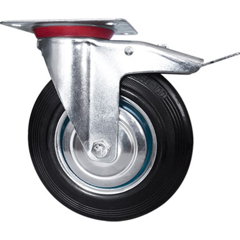 резиновое колесо longway Longway Колесо промышленное поворотное с тормозом SCB63