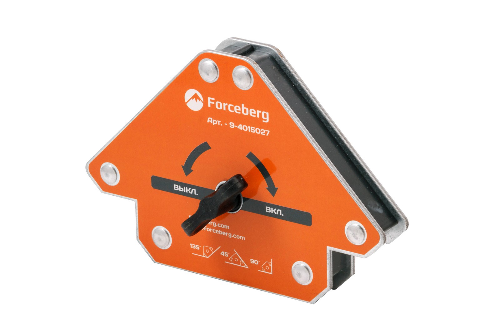 Усиленный отключаемый магнитный уголок Forceberg для сварки и монтажа для 3 углов, 50 кг