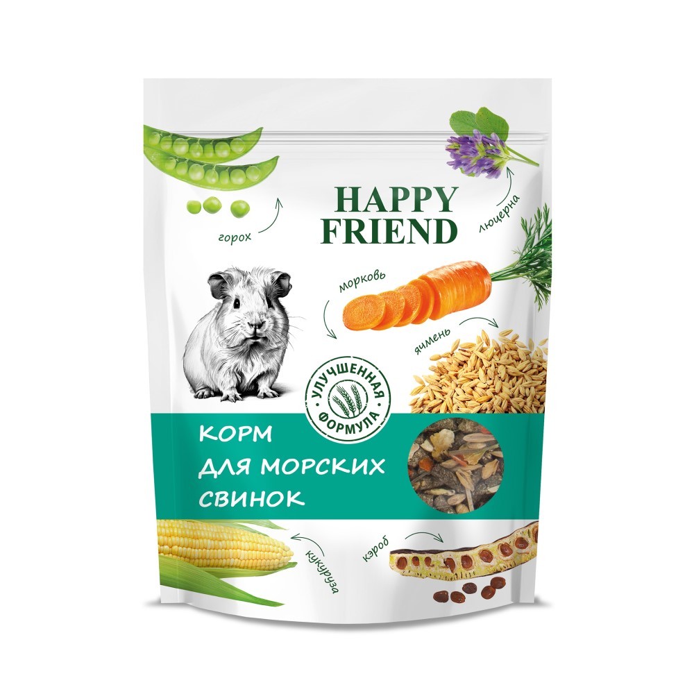 Сухой корм для морских свинок Happy Friend 1 кг