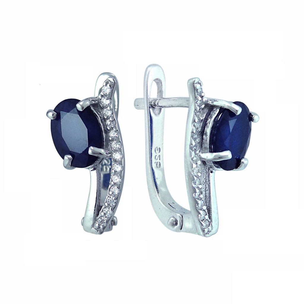 

Серьги из серебра с сапфиром Balex Jewellery 2405936861, 2405936861