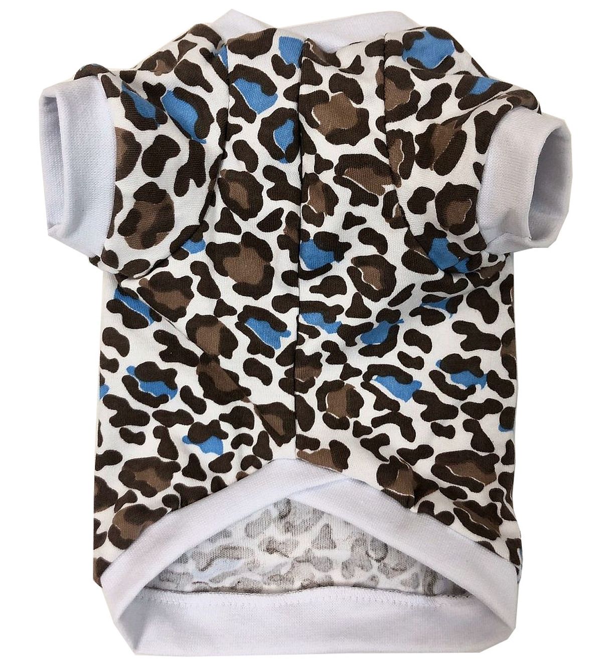 Одежда для собак OSSO Леопард футболка белая, длина спины 22см