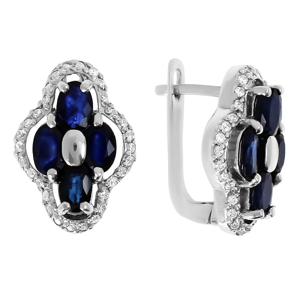 

Серьги из серебра с сапфиром Balex Jewellery 2405933851, 2405933851