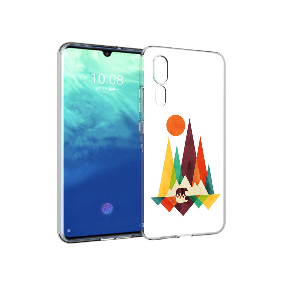Чехол MyPads Tocco для ZTE Axon 10 Pro нарисованные горы с медведем (PT134302.444.506)