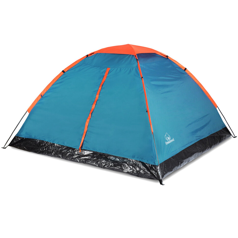 Палатка Greenwood Summer, кемпинговая, 3 места, синий/оранжевый