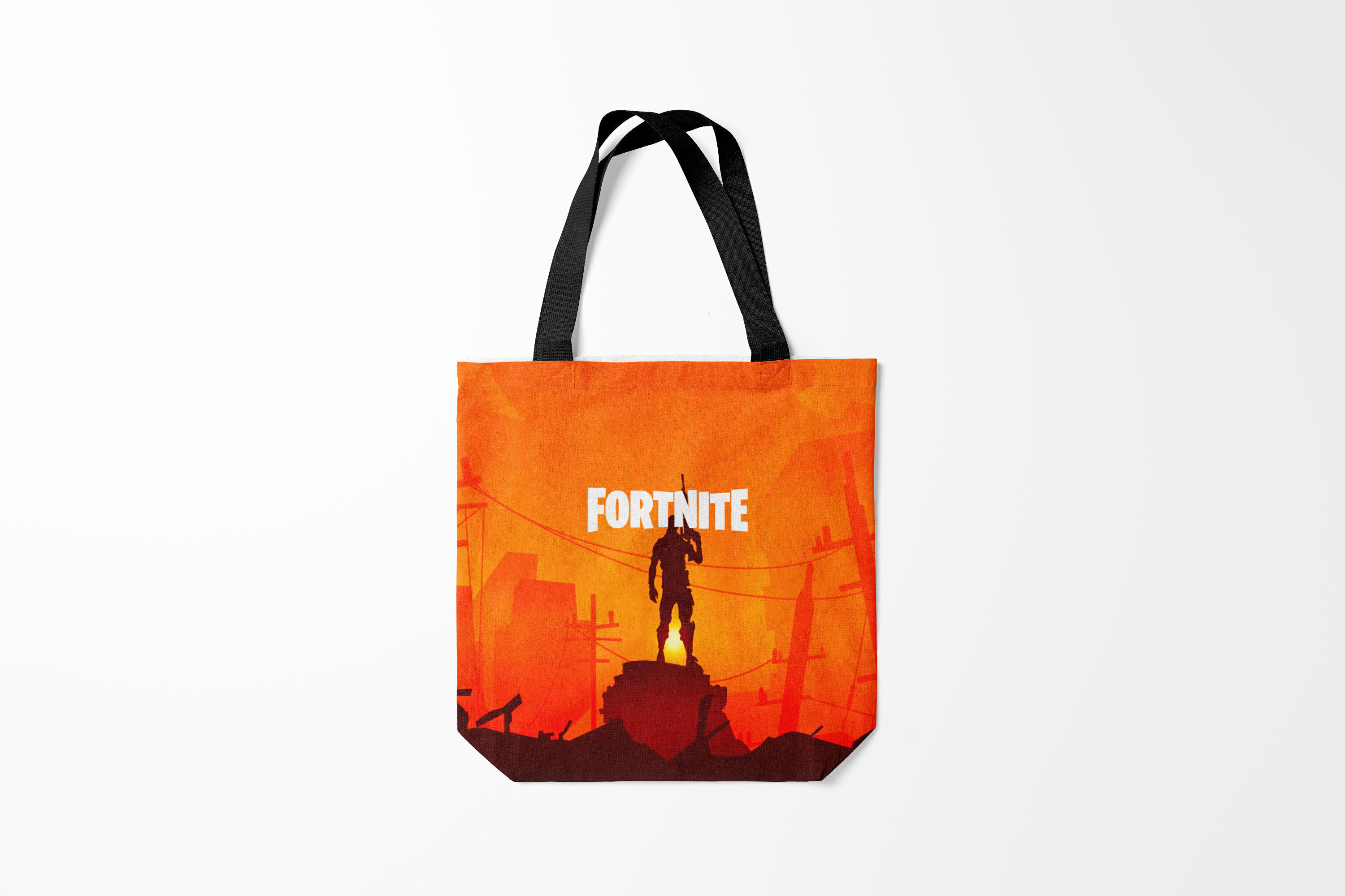 

Сумка шoппер унисекс Burnettie Fortnite FIRE, черный; зеленый, Fortnite FIRE