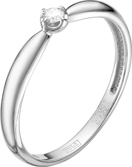 

Кольцо из белого золота с бриллиантом р.17 Vesna jewelry 1054-251-00-00, 1054-251-00-00