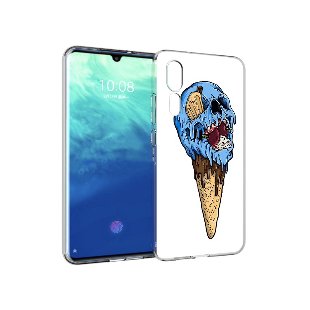 

Чехол MyPads Tocco для ZTE Axon 10 Pro мороженное череп (PT134302.444.484), Прозрачный, Tocco