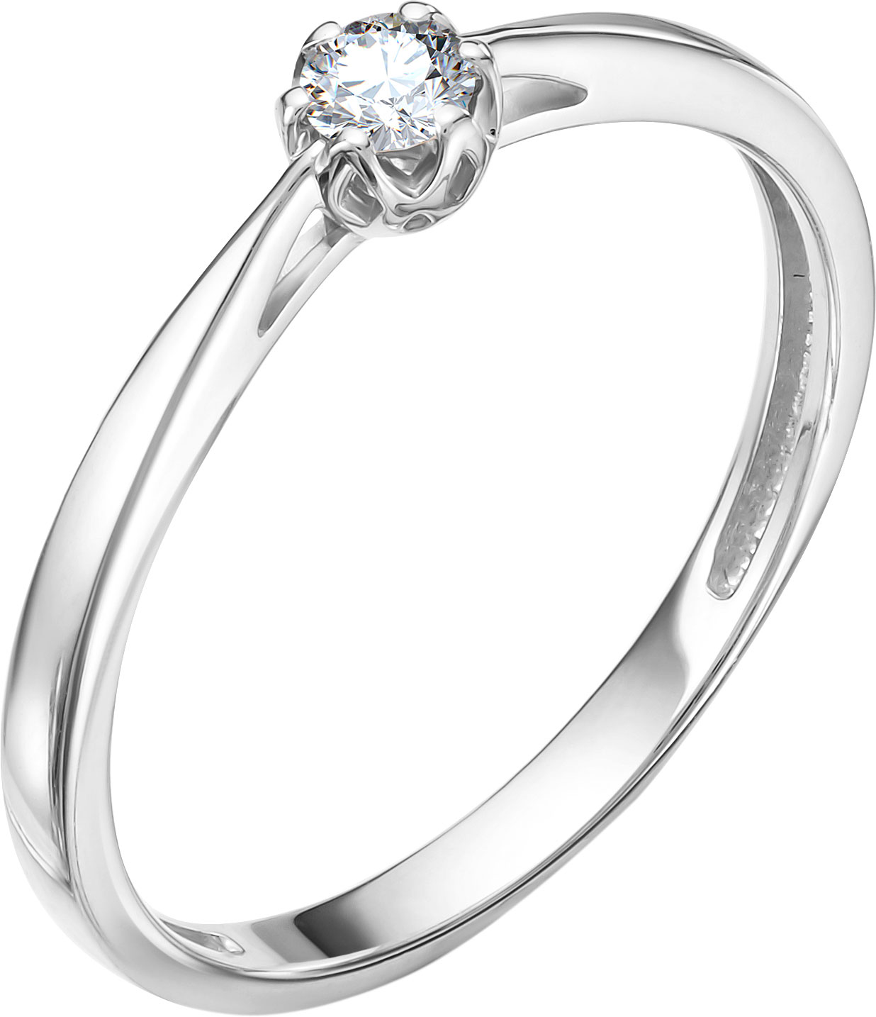 

Кольцо из белого золота с бриллиантом р.17 Vesna jewelry 1042-251-00-00, 1042-251-00-00
