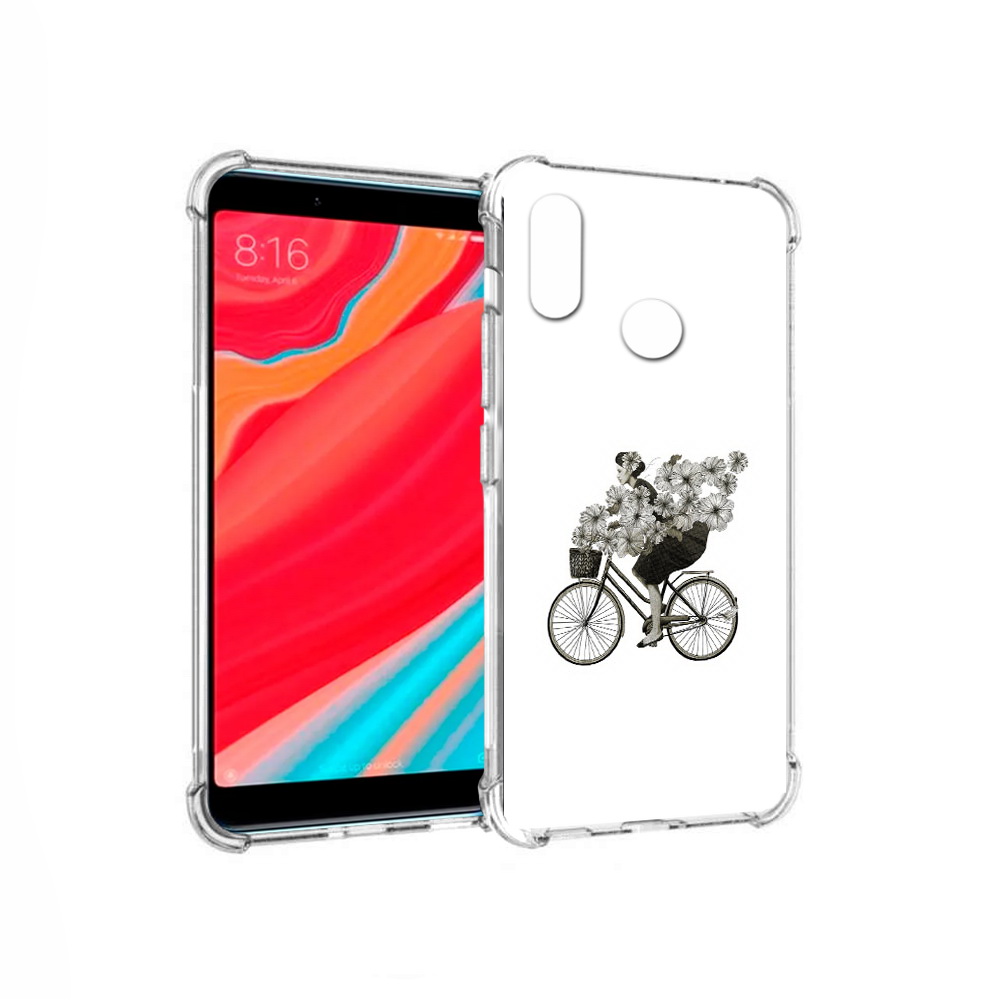 фото Чехол mypads tocco для xiaomi mi mix 2s девушка на велосипеде с цветами (pt110206.315.307)