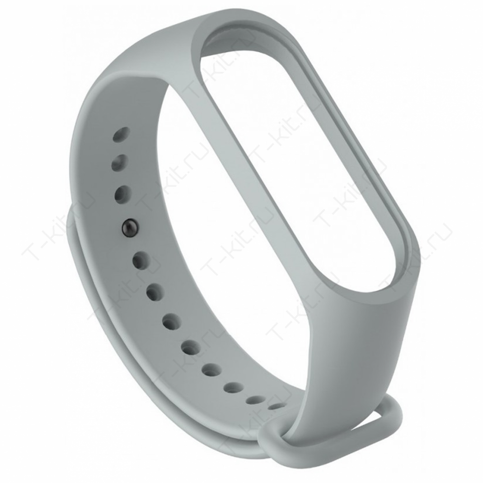 

Ремешок для Xiaomi Mi Band 7 силиконовый серый