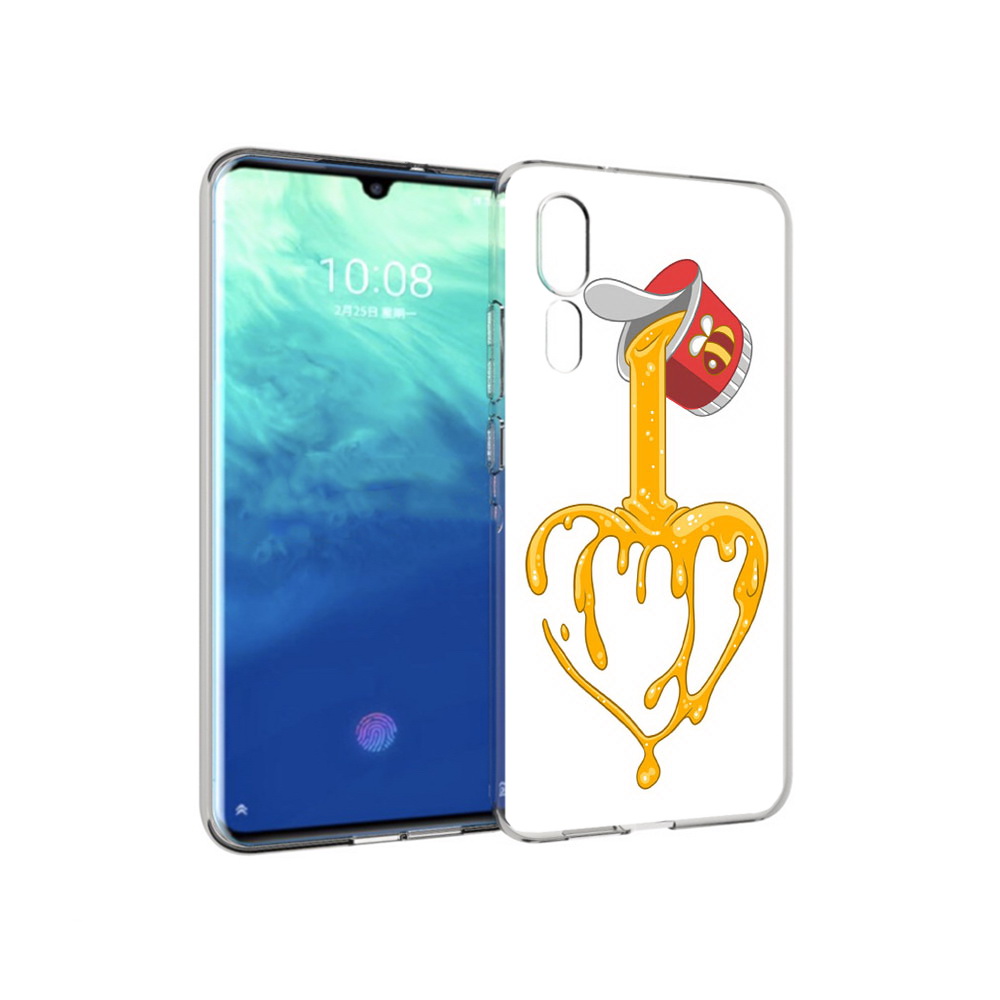 

Чехол MyPads Tocco для ZTE Axon 10 Pro медовое сердце (PT134302.444.471), Прозрачный, Tocco