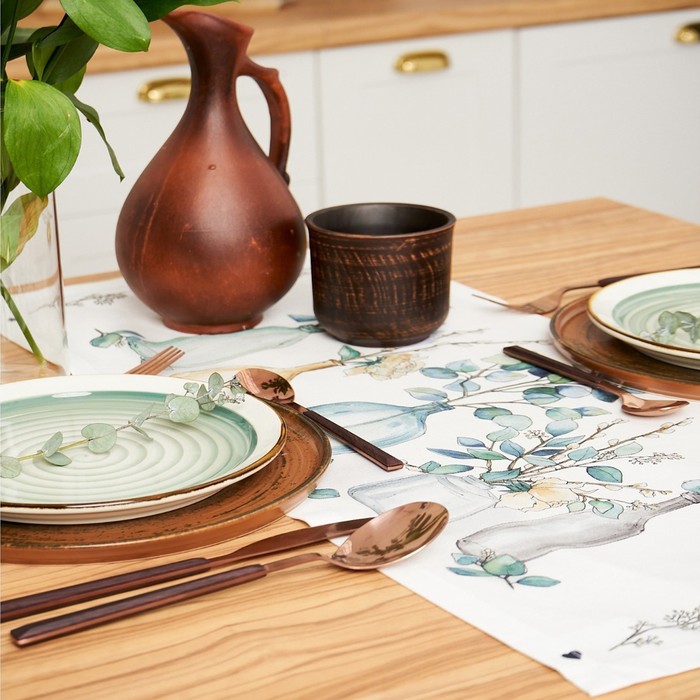 Дорожка на стол Этель Flower mood вид 2 30х70 см, 100% хл, саржа 190 г/м2