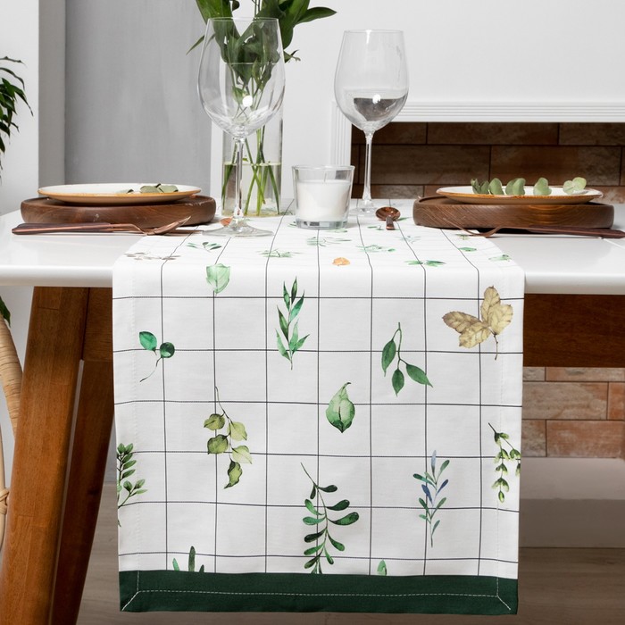 

Дорожка на стол "Этель" Flora 40х149 см, 100% хл, саржа 190 г/м2, Разноцветный, FLORA