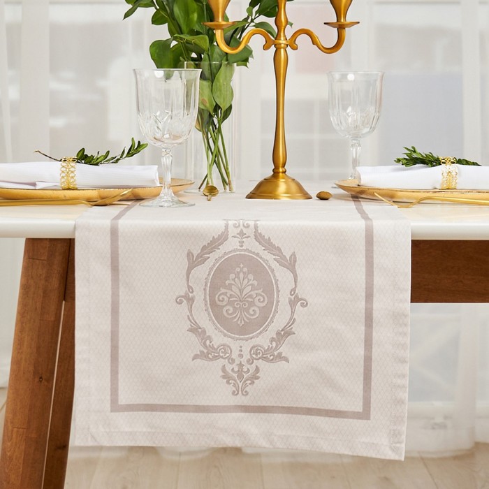 

Дорожка на стол "Этель" Classicism 40х146 см, 100% хл, саржа 190 г/м2, Бежевый, Classicism