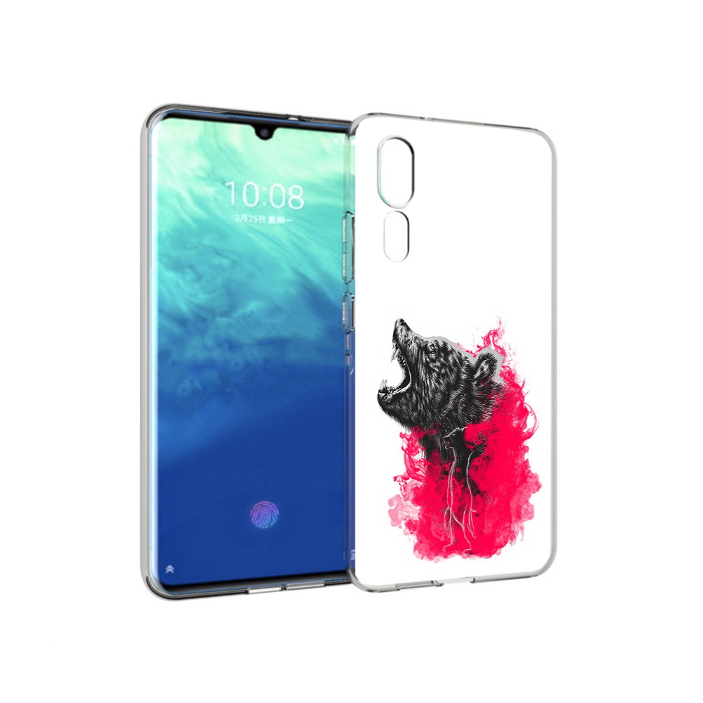 

Чехол MyPads Tocco для ZTE Axon 10 Pro медведь в дымке (PT134302.444.463), Прозрачный, Tocco