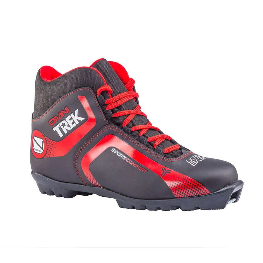 фото Ботинки лыжные nnn trek omni2 черный/лого красный ru37/eu38/cm23,5