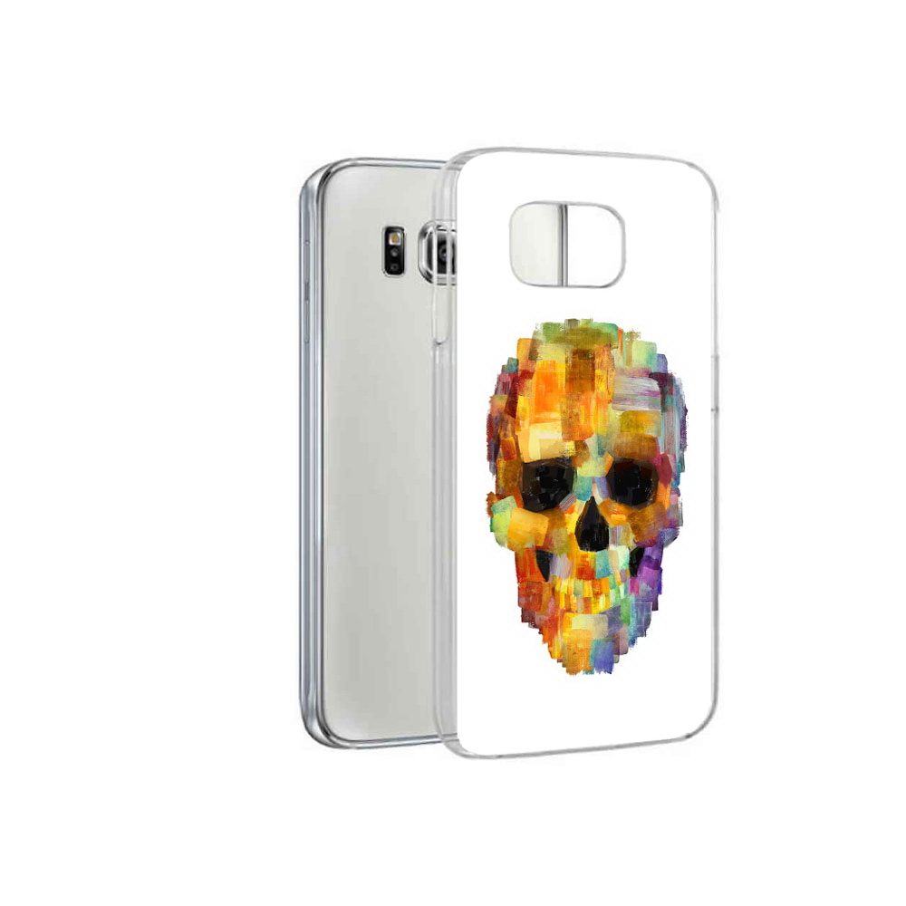 

Чехол MyPads Tocco для Samsung Galaxy S6 нарисованный череп (PT12300.506.516), Прозрачный, Tocco